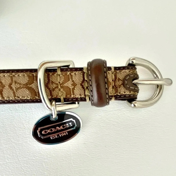 Coach Small Puppy Dog Collar & Matching Leash Set New - Picture 11 of 14